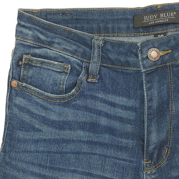 Judy Blue Jeans Women’s SZ 30 Blue Stretch Relaxed Medium Wash Style # JB82102DK - Picture 7 of 16